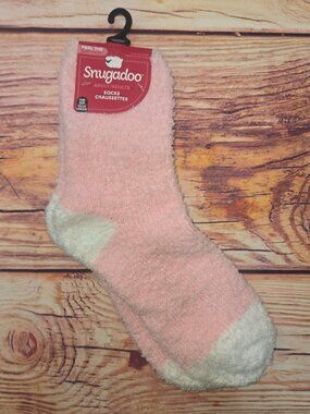 Snugadoo Adult Fuzzy Socks Pink One Size